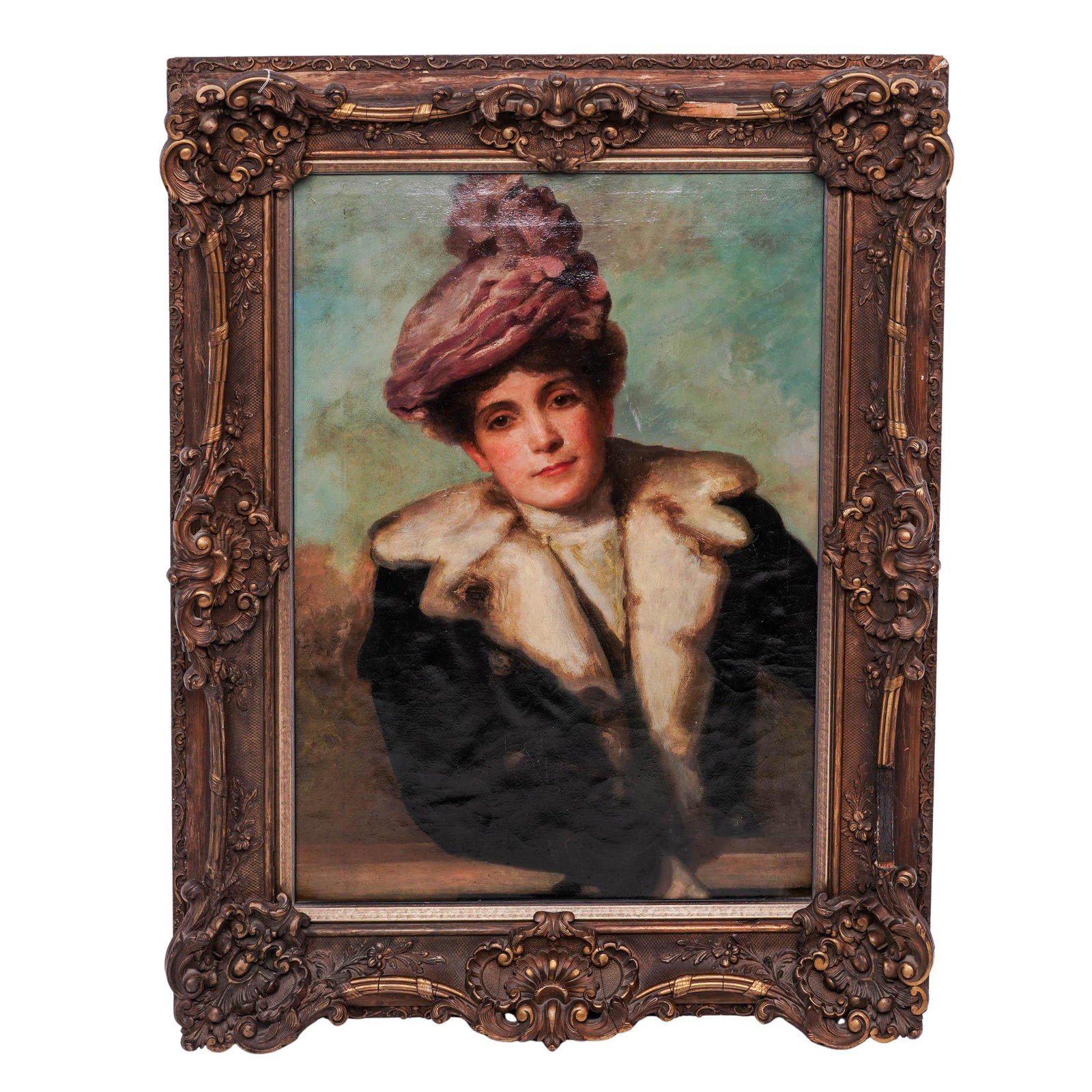Antique Belle Epoque Portrait Oil on Board Painting: Antique Belle Epoque Portrait Oil on Board Painting c.1890-1910 Artist/Designer/Manufacturer: Unknown Materials: Oil on Board Markings: None Cataloguer's Note: An antique oil on board portrait of a la