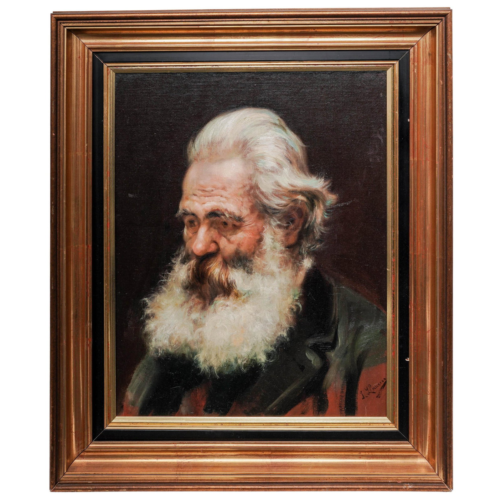 Jose Llaneces (Spaniard, 1864-1919) Portrait Oil on Canvas (1 of 5)