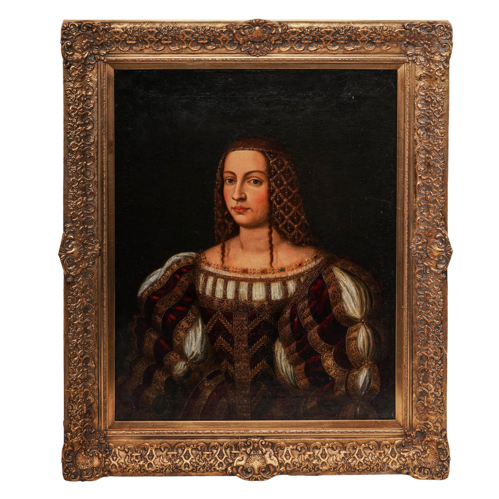 After Bartolomeo Veneto "Portrait of Lucrezia Borgia" Oil on Canvas (1 of 4)