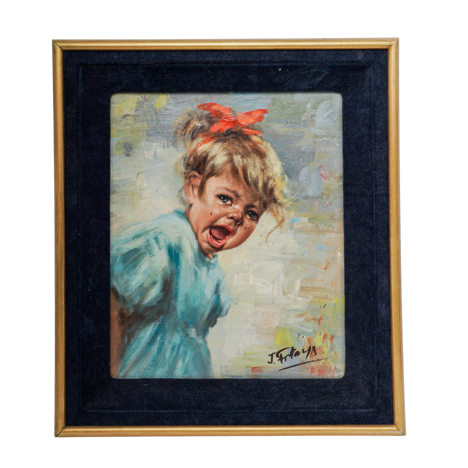 Juan Soler (Spanish b. 1948) Child Portrait Oil on Canvas (1 of 3)