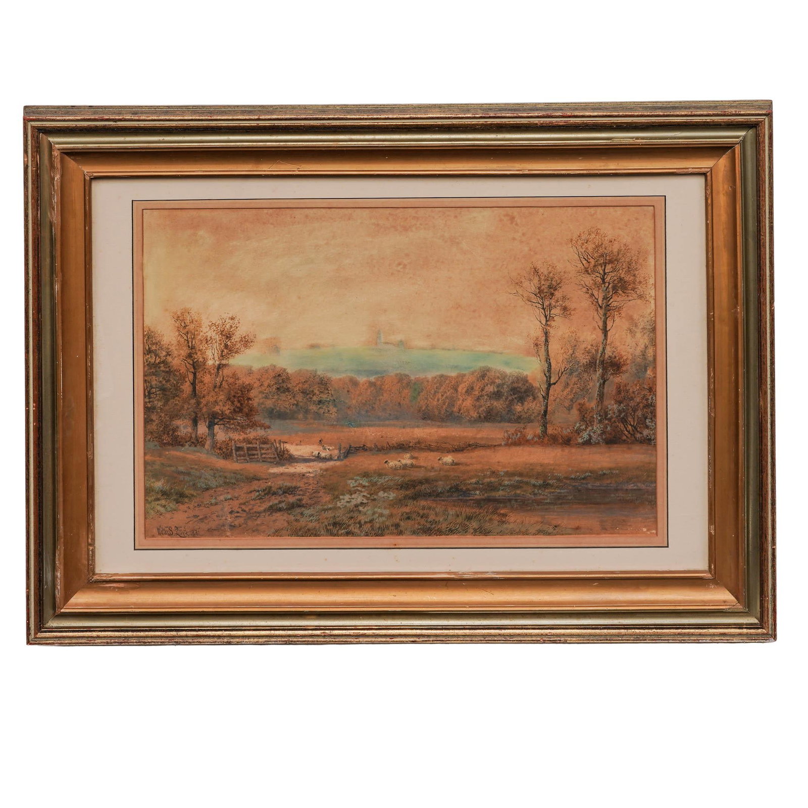 Walter Stuart Lloyd (British, 1858-1926) Livestock Landscape Watercolor on Paper (1 of 3)