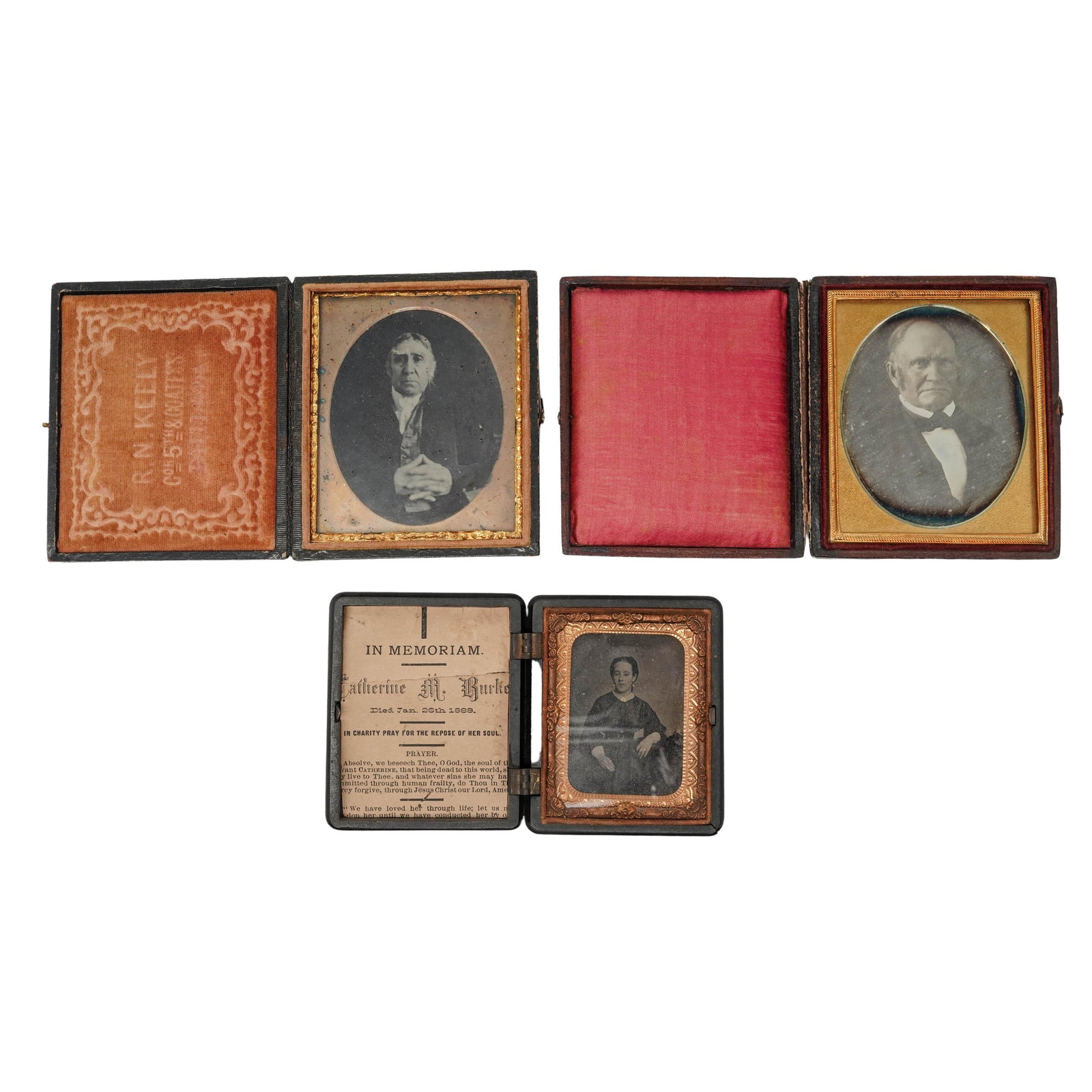 (3 pc) 19th Cent. Portrait Tintypes (1 of 2)