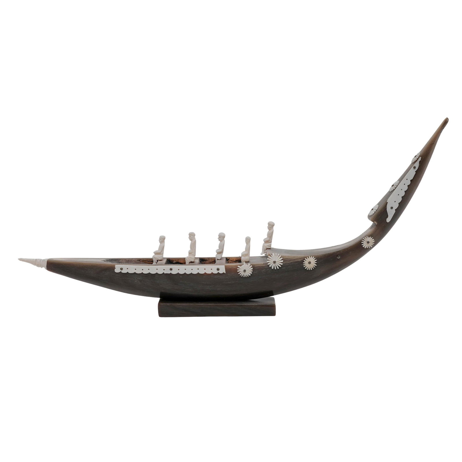 Southeast Asian Carved Horn Boat Sculpture (1 of 9)