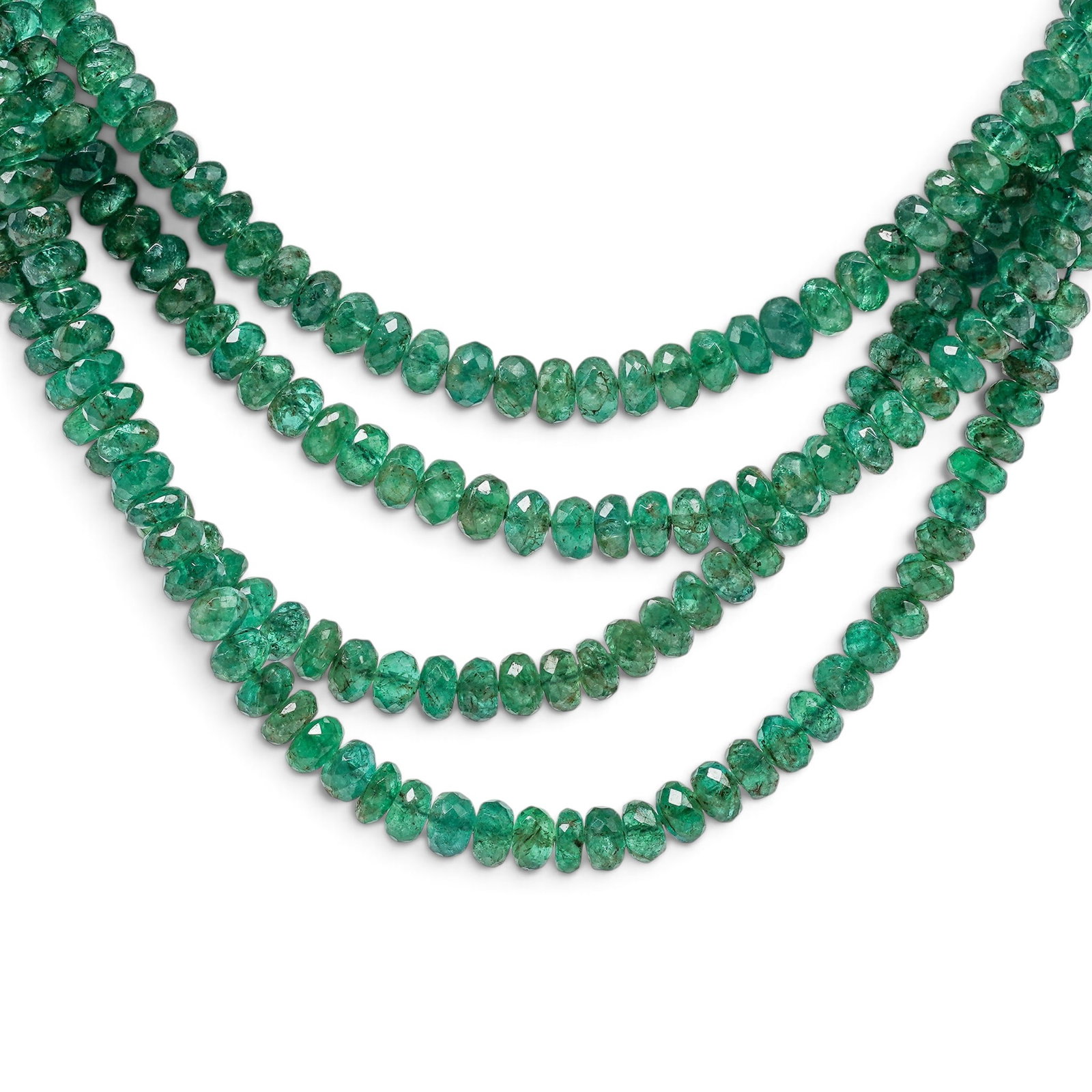 Multi-Strand Emerald Bead Necklace - 3