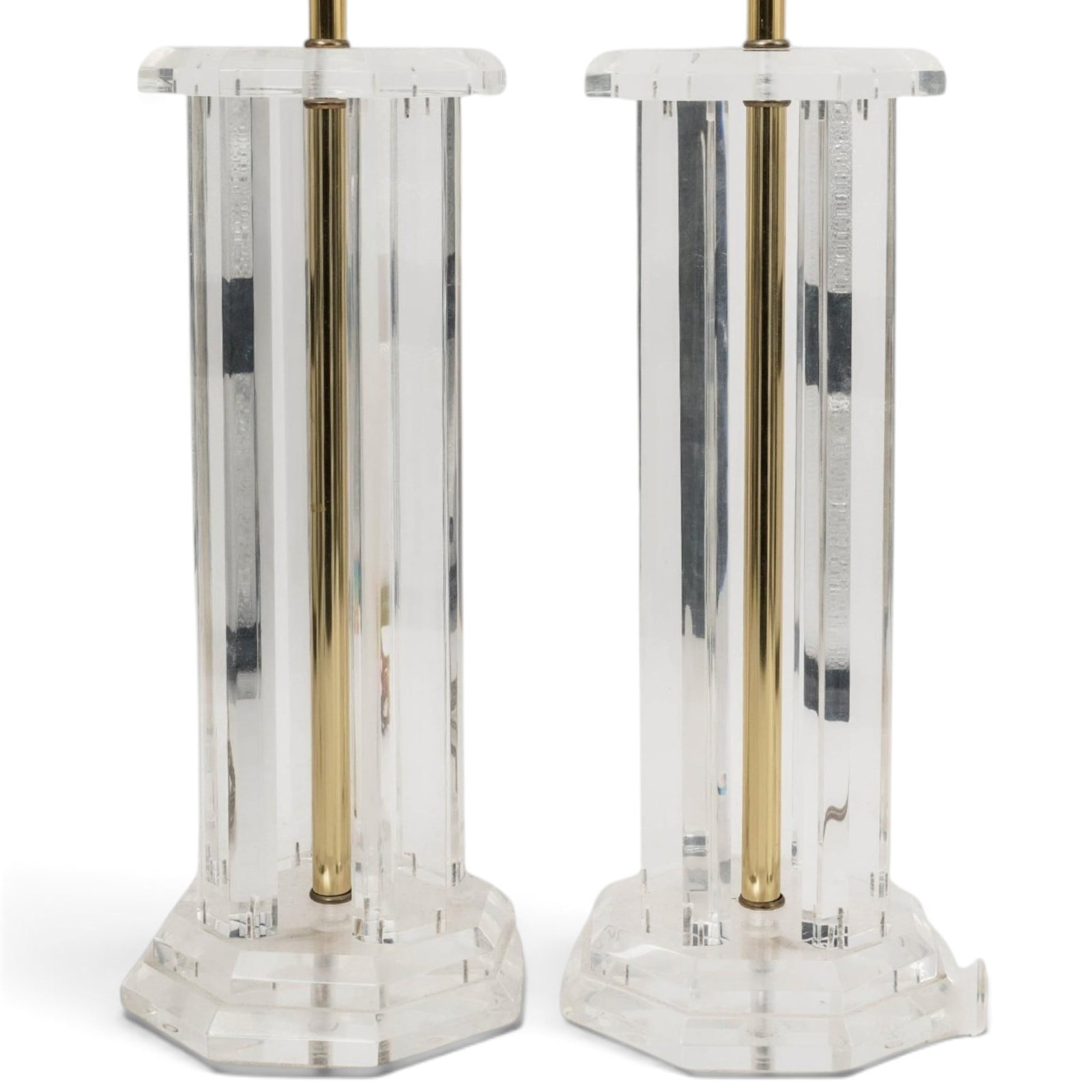 Pair of MCM Lucite Lamps (1 of 9)