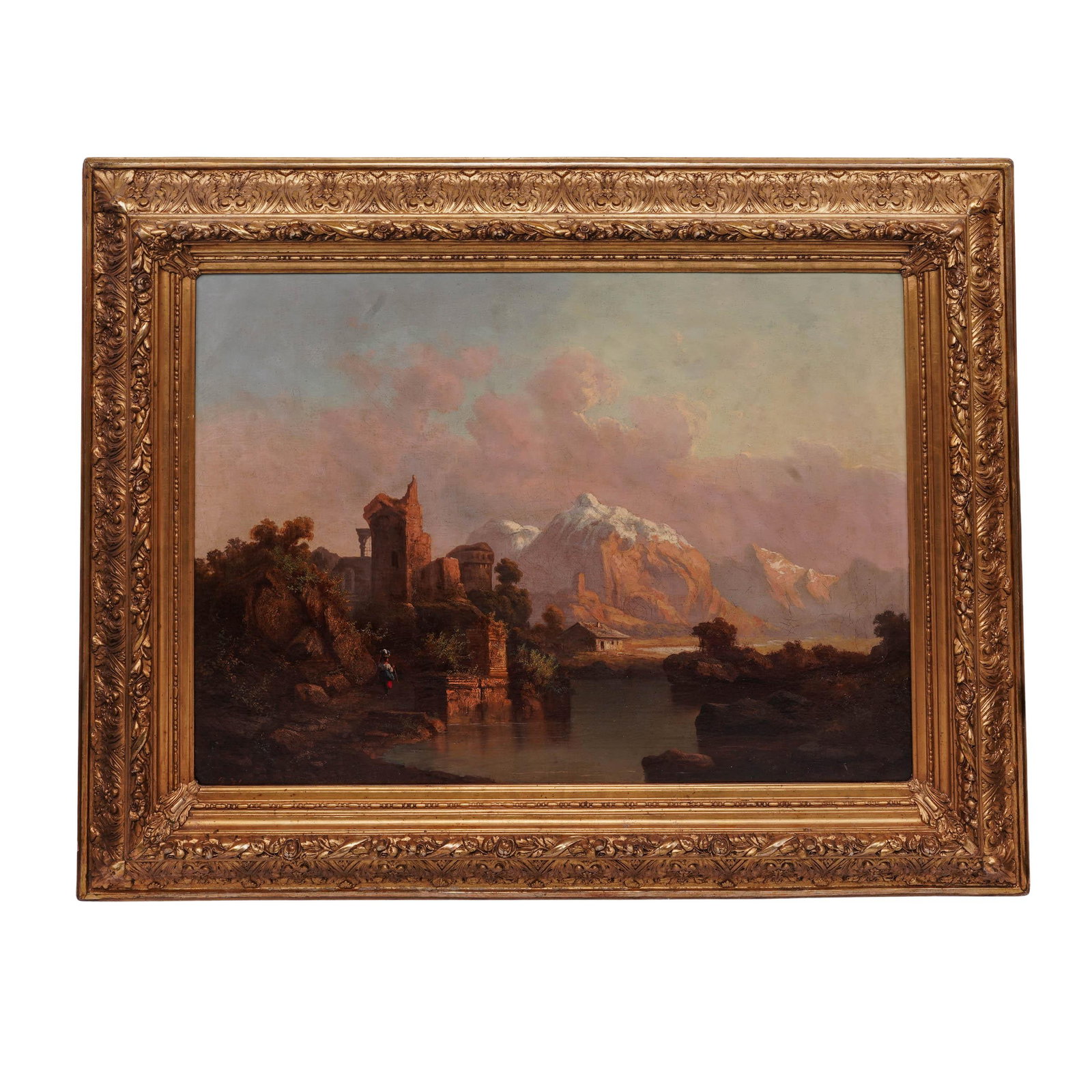 Signed Landscape Oil onCanvas Painting: Signed Landscape Oil onCanvas Painting Late 19th Cent., European Artist/Designer/Manufacturer: Singed. Marking(s); notes: Tag from an unknown auction Materials: Oil/Canvas Cataloger Note: Evocative 19