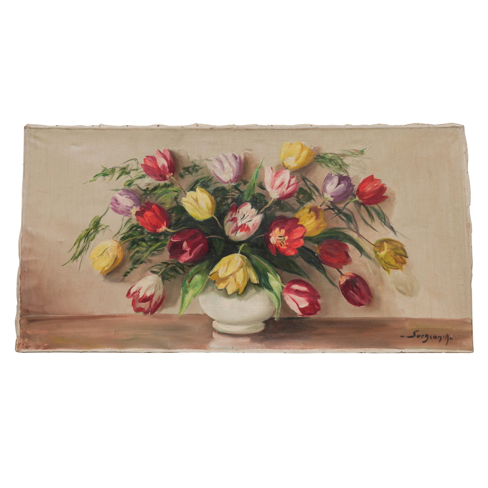 Large Signed Still-Life Oil Painting (1 of 3)