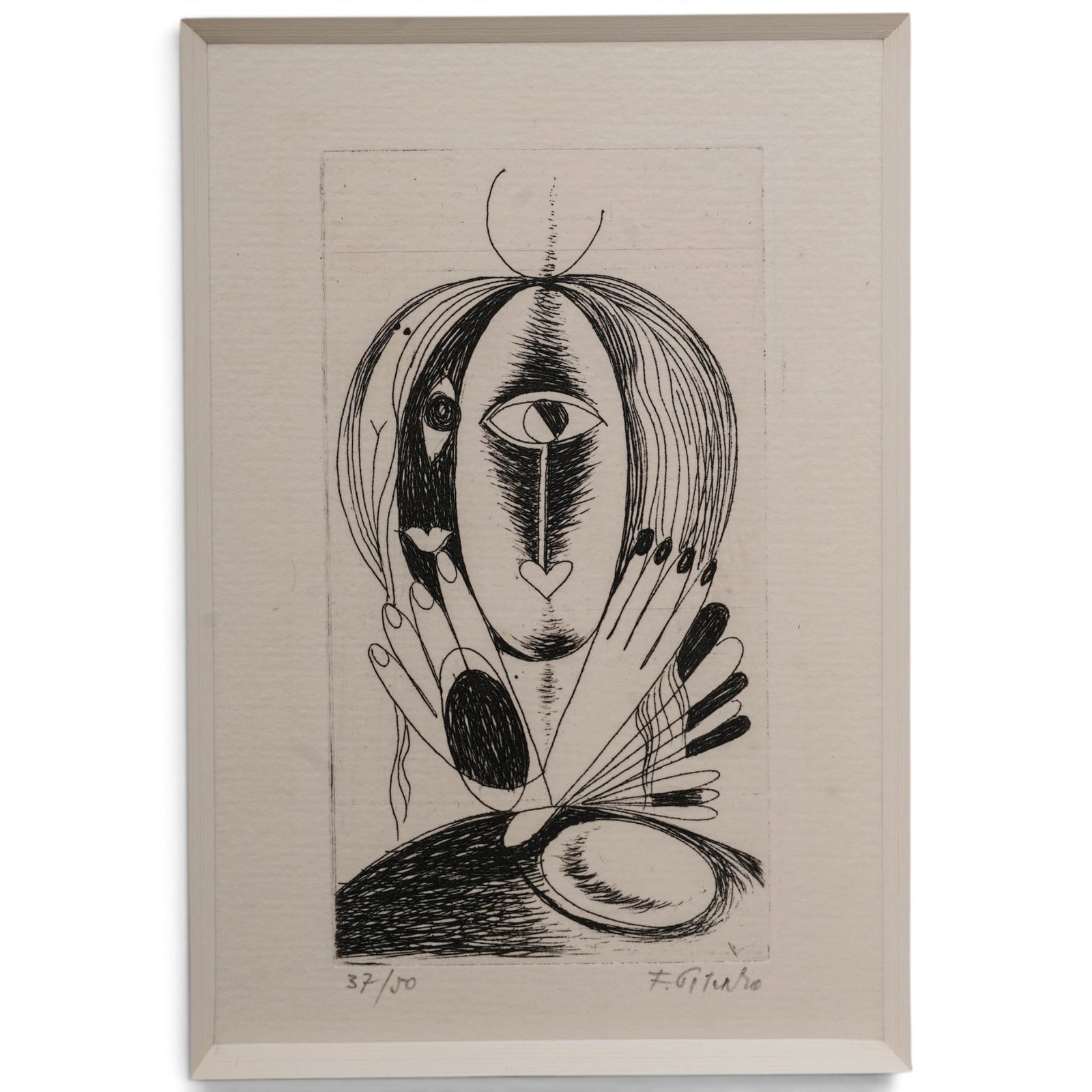 Frantisek Peterka (Czech,1920–2007) Surrealistic Etching/Paper (1 of 4)