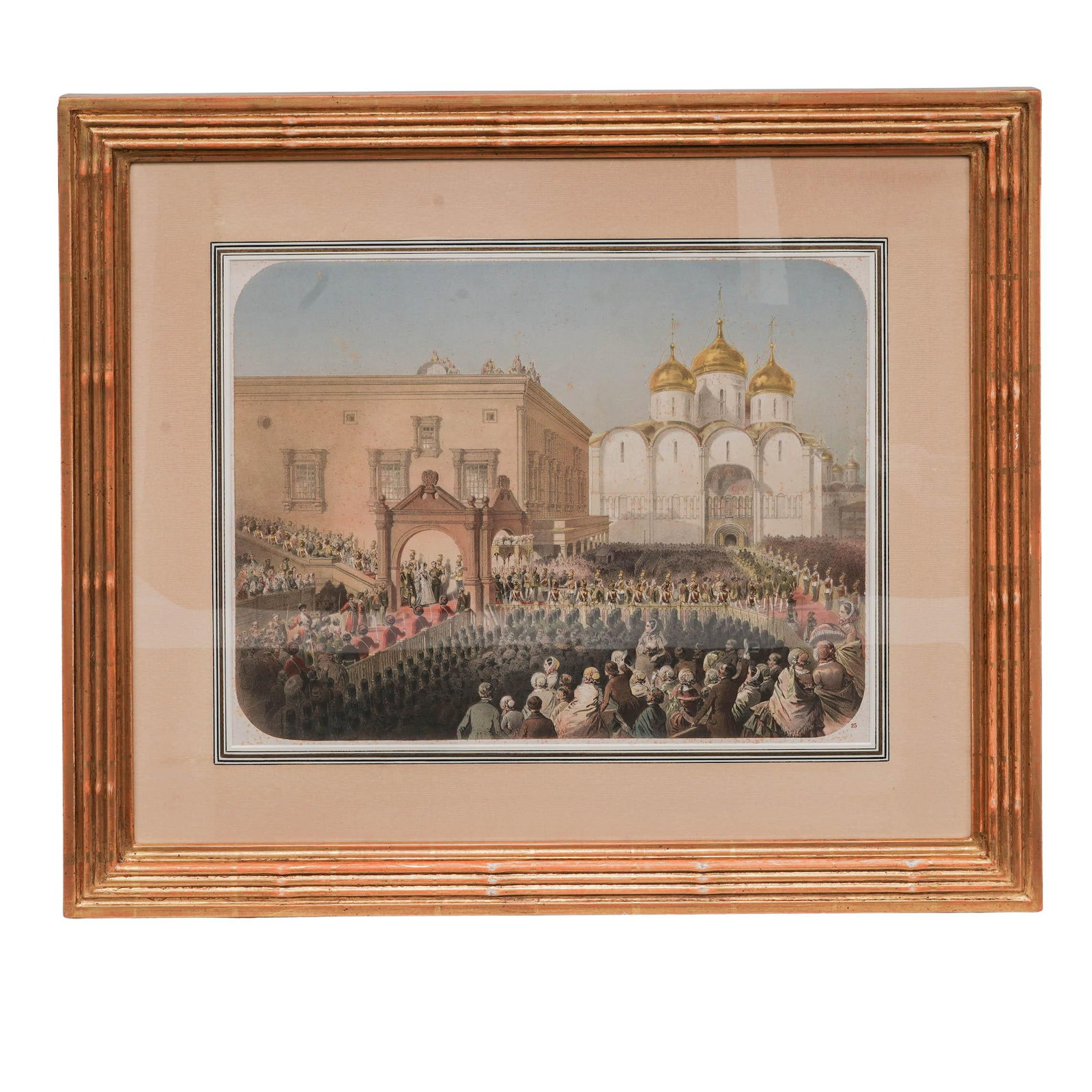 Mihaly Zichy (Hungarian, 1827-1906) "Procession of Tsarina Alexandra Feodorovna" Lithograph (1 of 5)