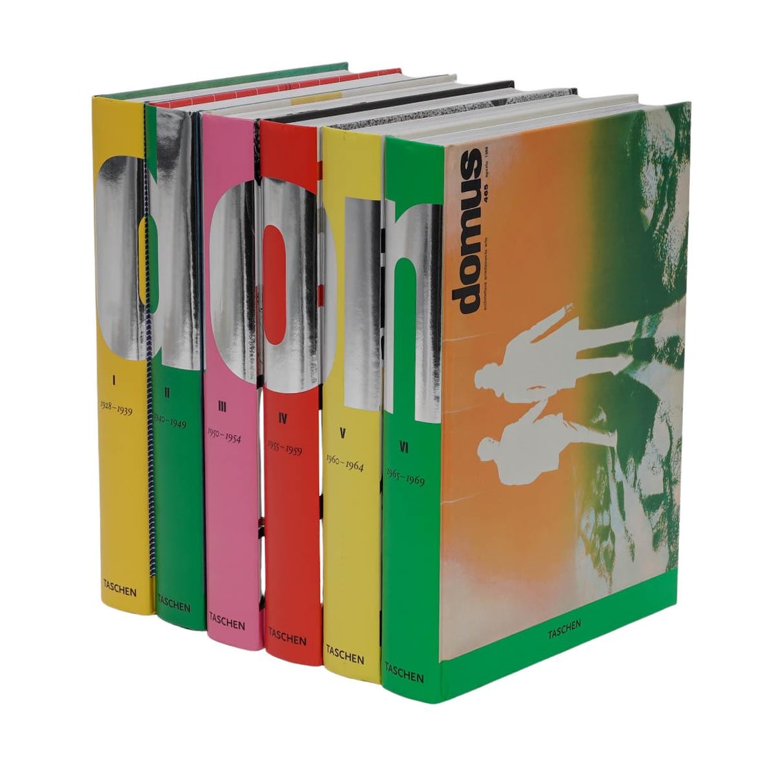 TASCHEN Domus 1928–1999 Multi-Volume Anthology: TASCHEN Domus 1928–1999 Multi-Volume Anthology c. 2006, Germany Artist/Designer/Manufacturer: TASCHEN / Domus Marking(s); notes: Partial set of Domus 1928–1999; Volumes I–VI; published by TASCHE