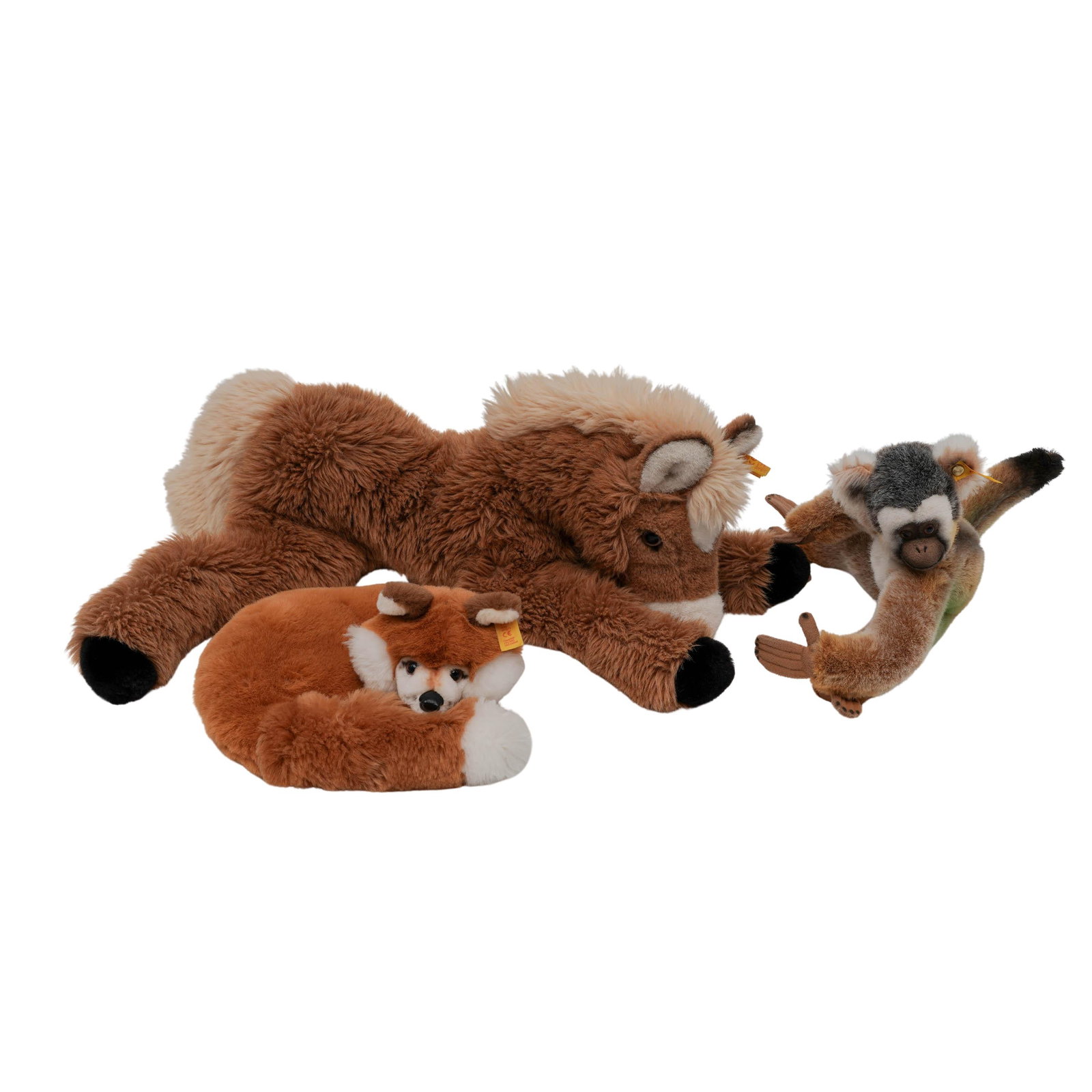 (3 pcs) Steiff Monkey, Horse, Fox - 2