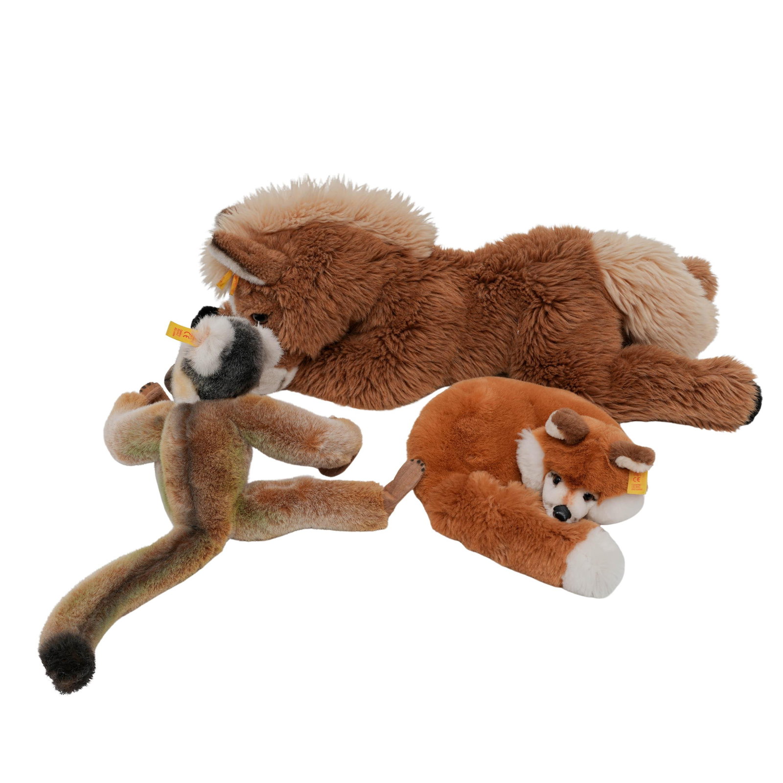 (3 pcs) Steiff Monkey, Horse, Fox - 6