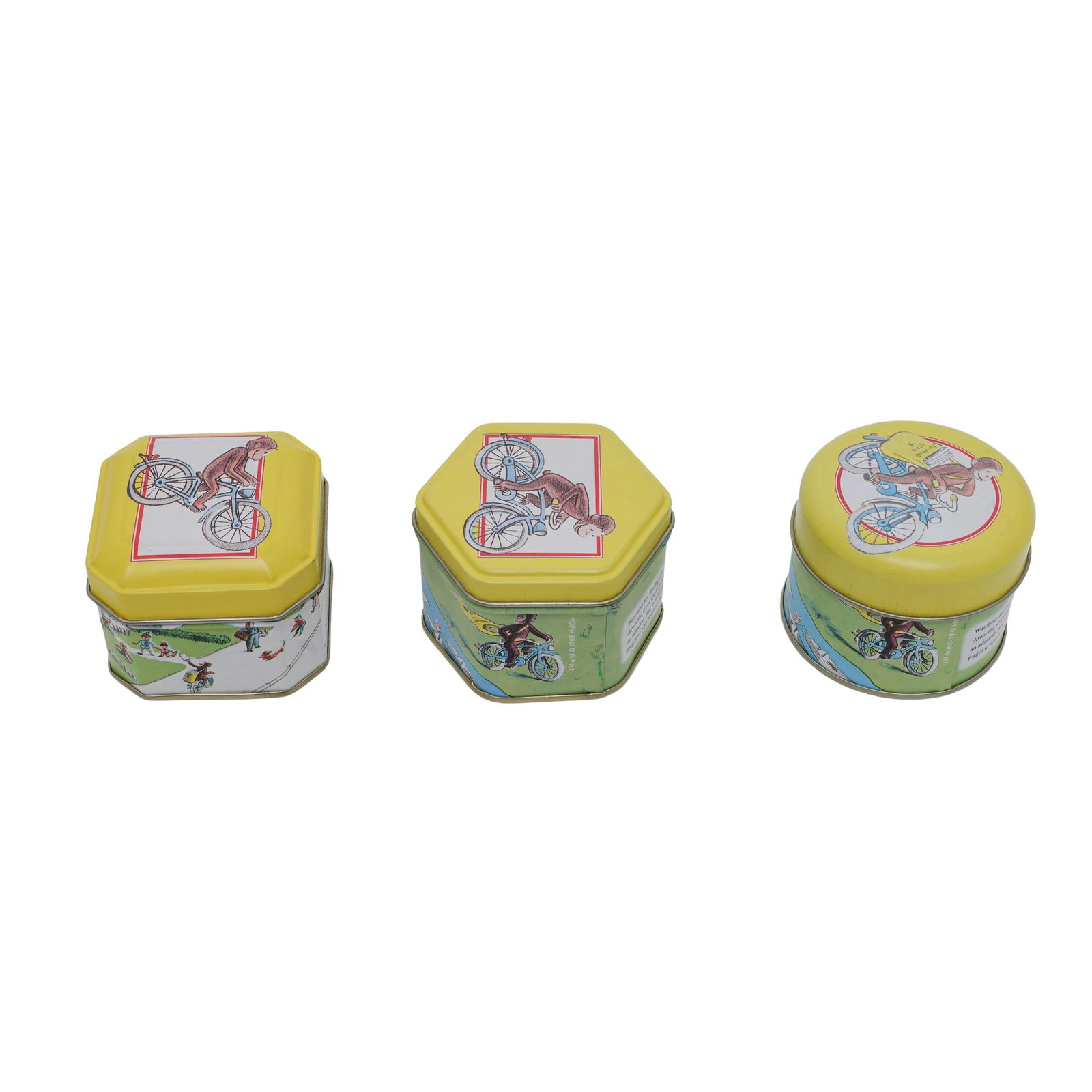 (3 pcs) Tin Curious George Boxes - 3