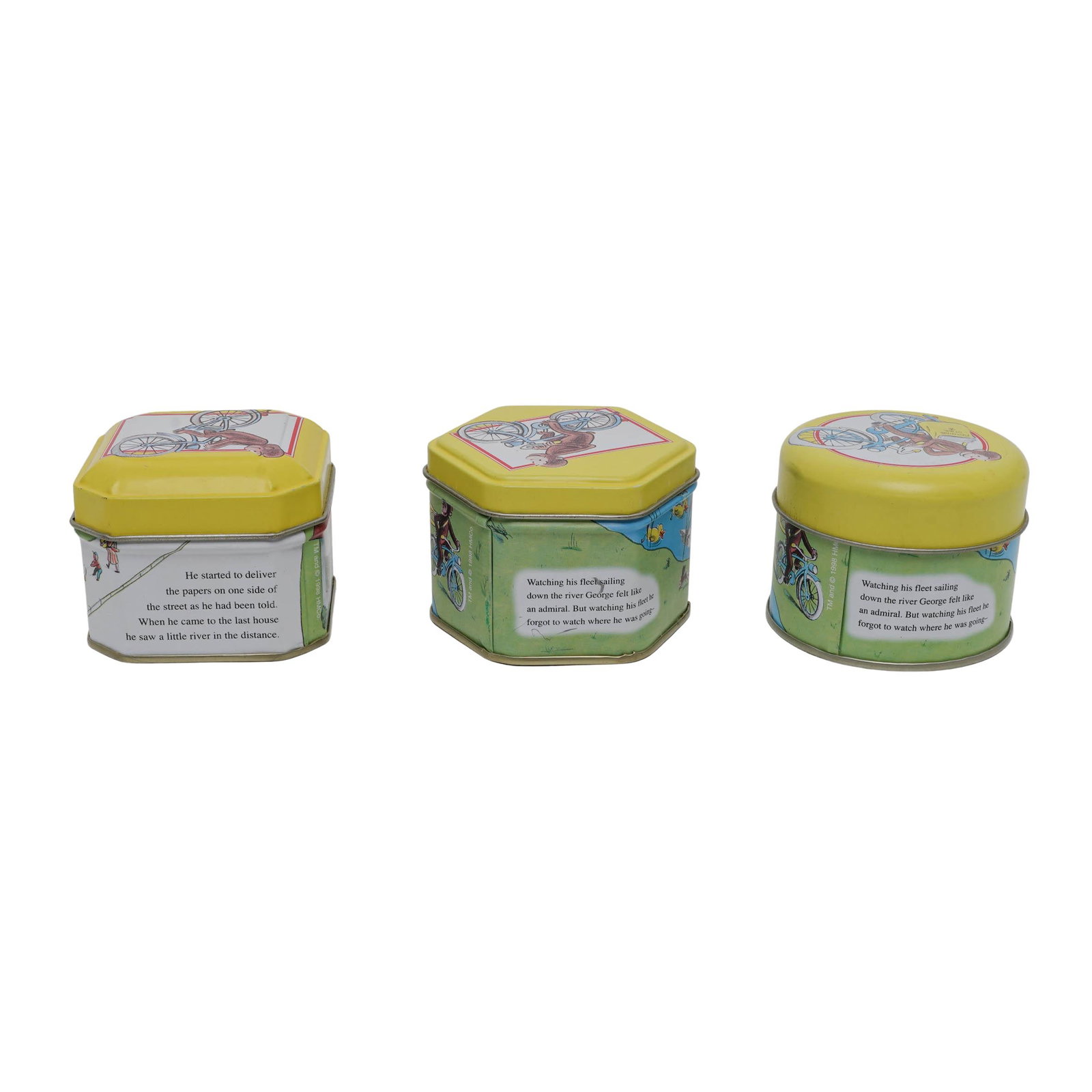 (3 pcs) Tin Curious George Boxes - 4