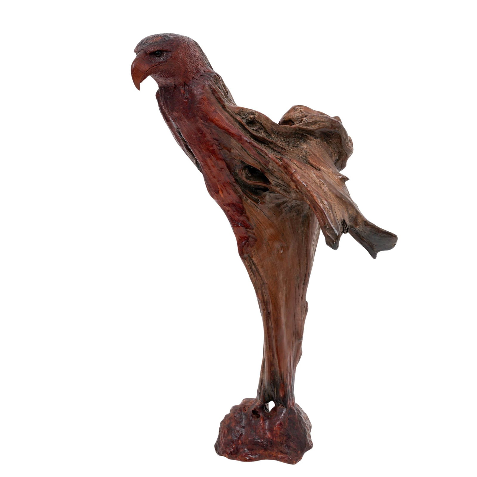 Lowell Mosley Hand-Carved Eagle Sculpture: Lowell Mosley Hand-Carved Eagle Sculpture 1996, USA Artist/Designer/Manufacturer: Lowell Mosley Marking(s); notes: Signed “L Mosley” to underside; dated 1996; Tennessee artist Materials: carve