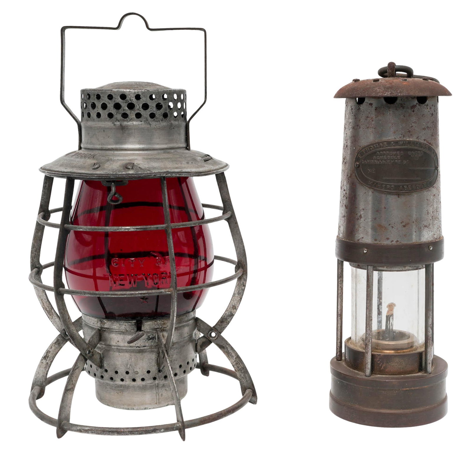 (2 pcs) Vintage Steel Lanterns (1 of 13)