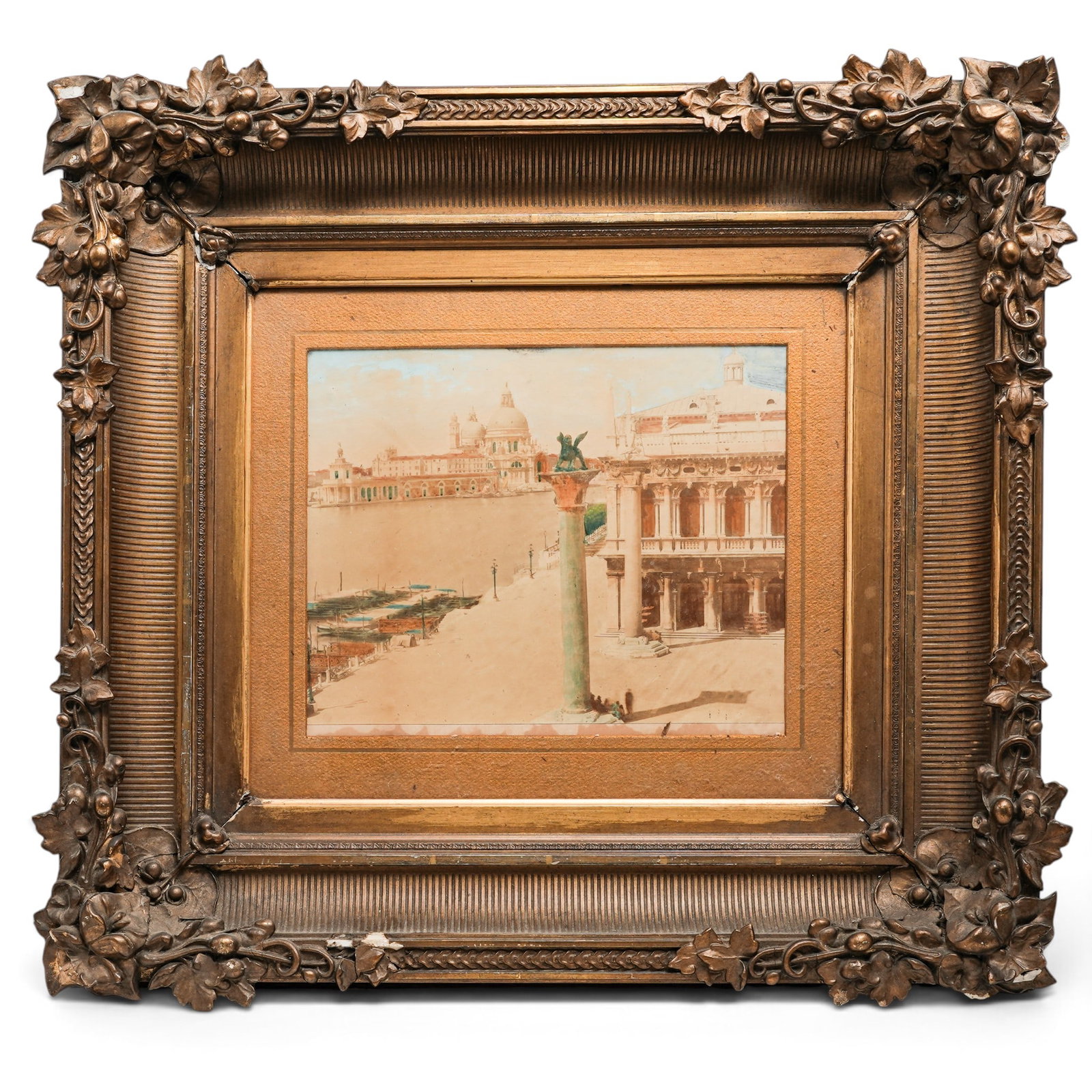 Vintage "Piazzetta di San Marco and the Molo" Embellished Print (1 of 5)