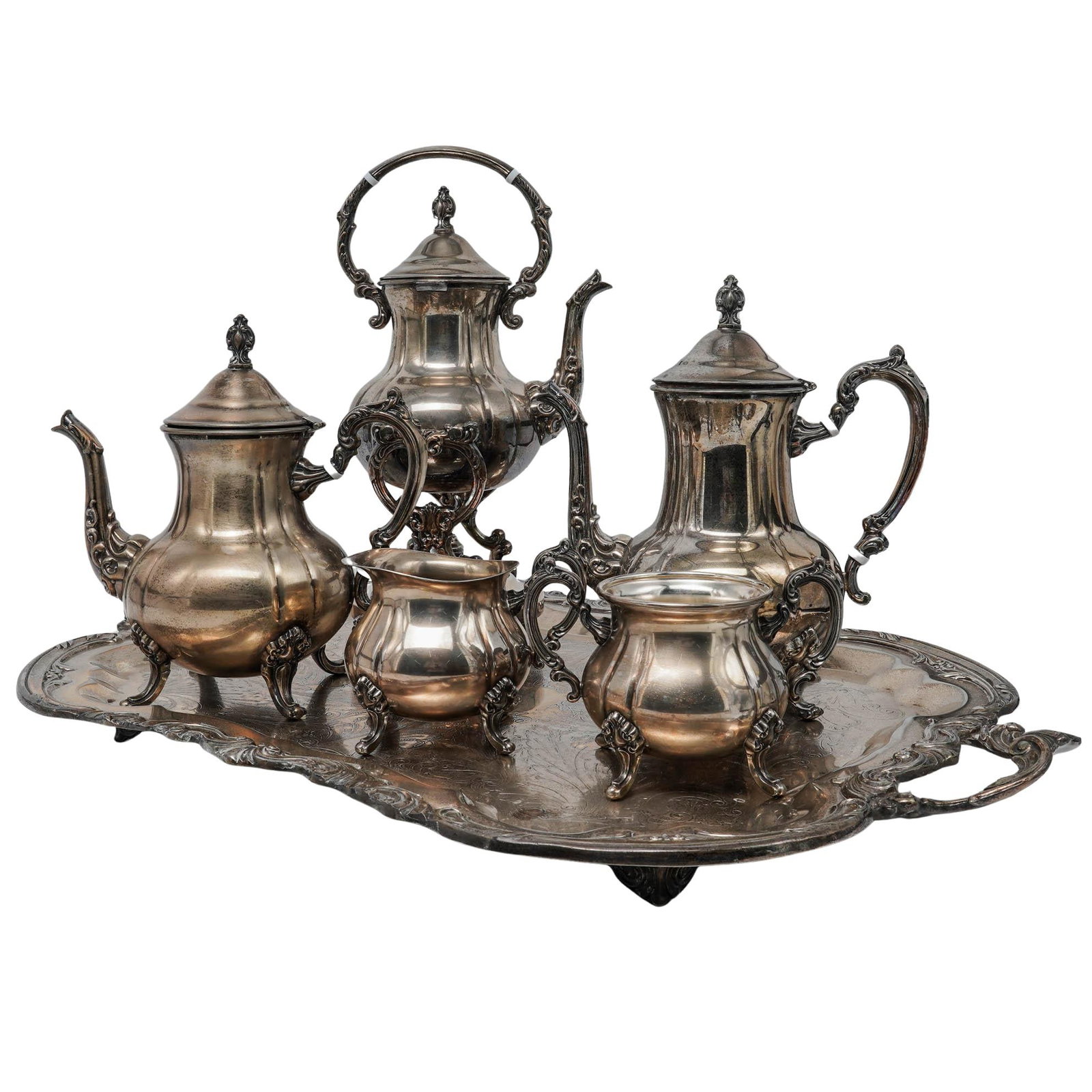 (6pc) Towle Silver-Plated "Louis Philippe"Coffee & Tea Service (1 of 20)