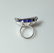 18K Gold Diamond & Lapis Ring - 2