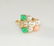 Gold Pearl Coral & Jade Ring