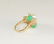 Gold Pearl Coral & Jade Ring - 2