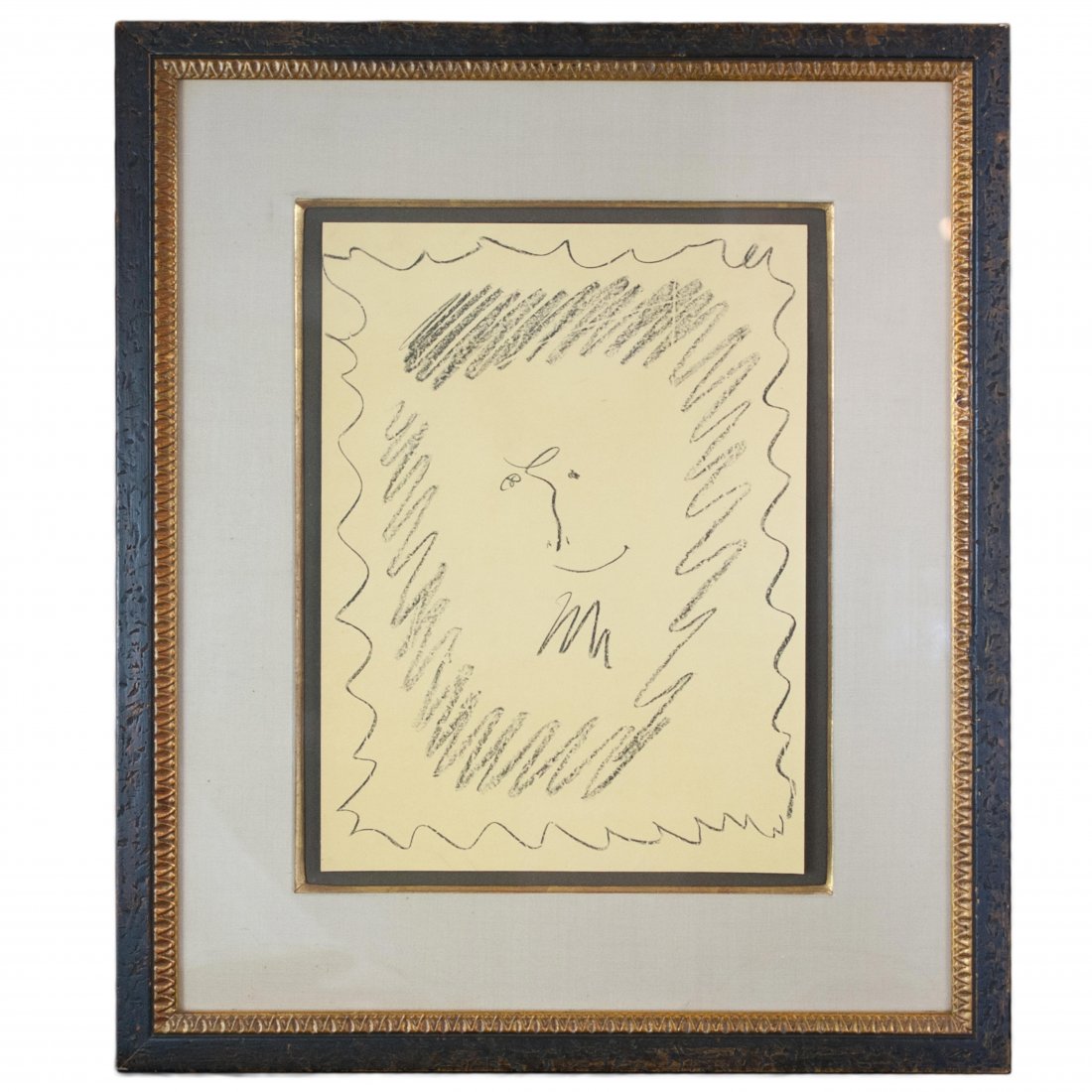 P. Picasso Lithograph: DESCRIPTION: P. Picasso portrait lithograph depicts a minimalist drawing in classic picasso style during the early 1960s removing unnecessary and emphasizing the necessary. CIRCA: Mid to late 20th Ct.
