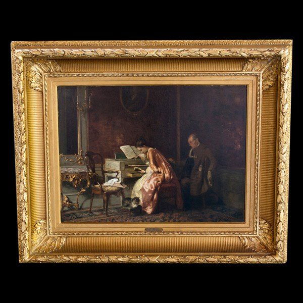 David Joseph Bles (Dutch 1821-1899) Oil on Wood Panel (1 of 3)