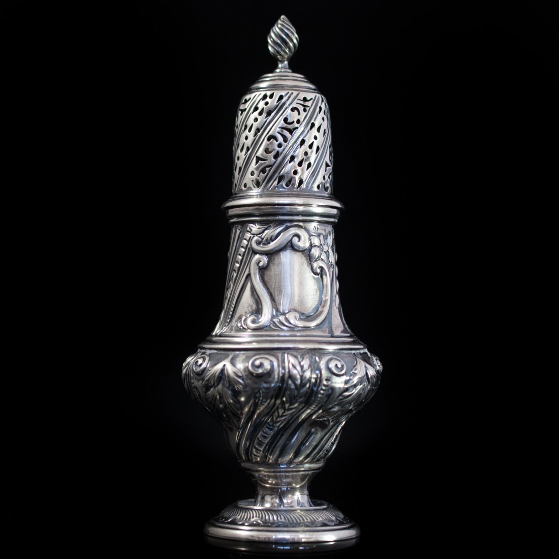 Large Sterling Silver Salt Container (1 of 4)