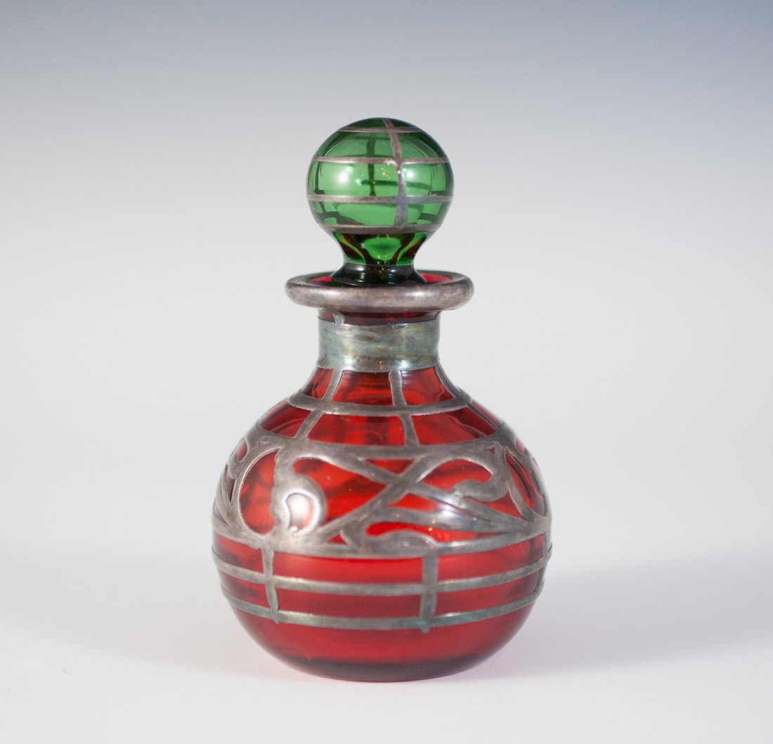 Silver & Glass Perfume Bottle (1 of 2)