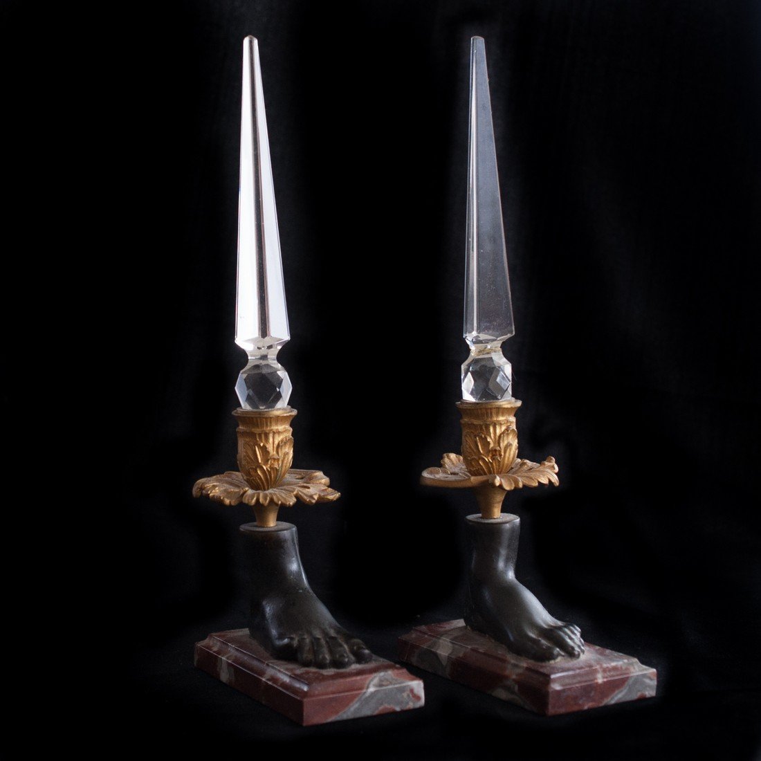 Bronze & Marble Candle Holders (1 of 4)