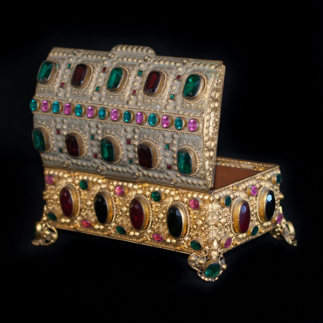 Gilded Brass Jewelry Box (1 of 5)