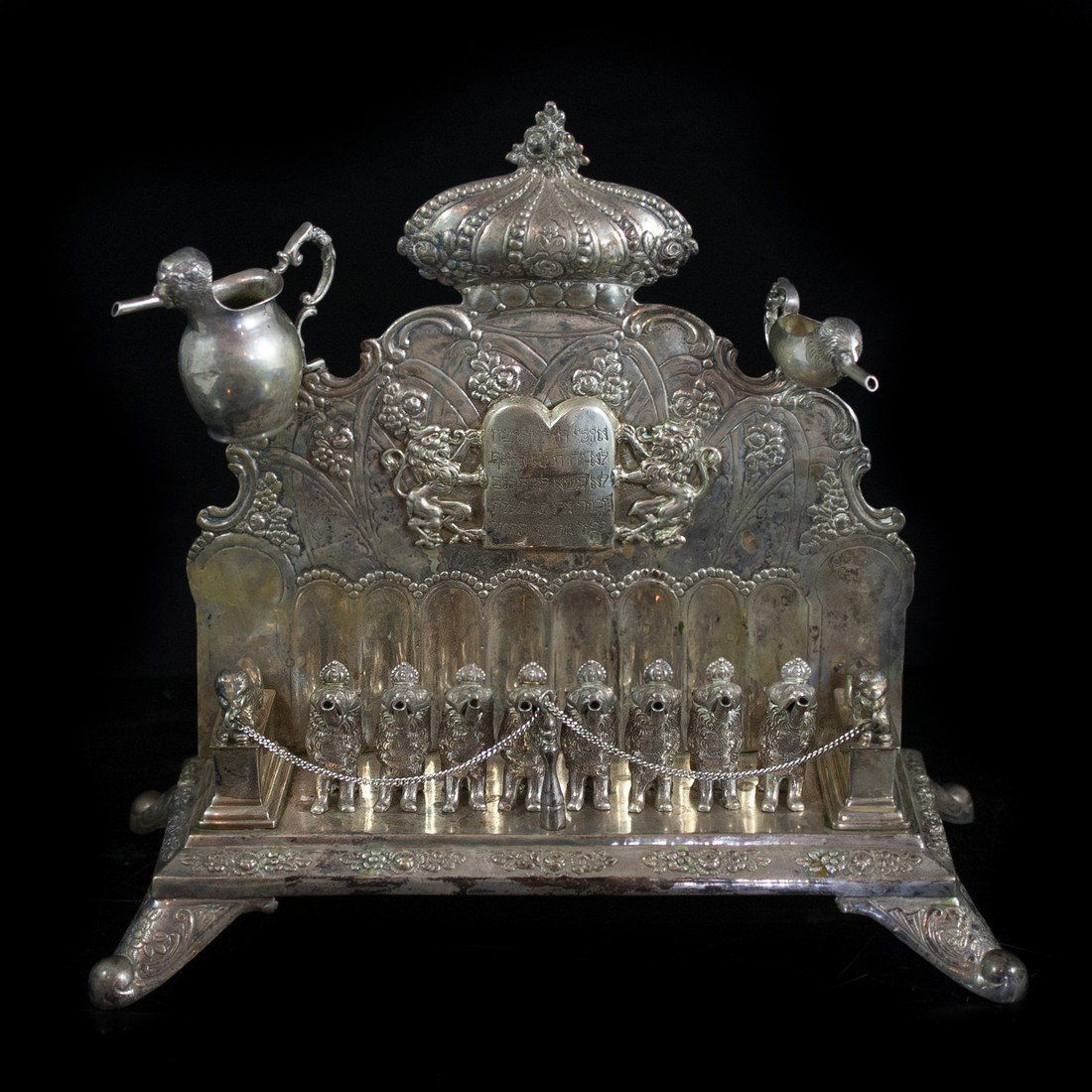 Antique German 800 Silver Menorah (1 of 7)