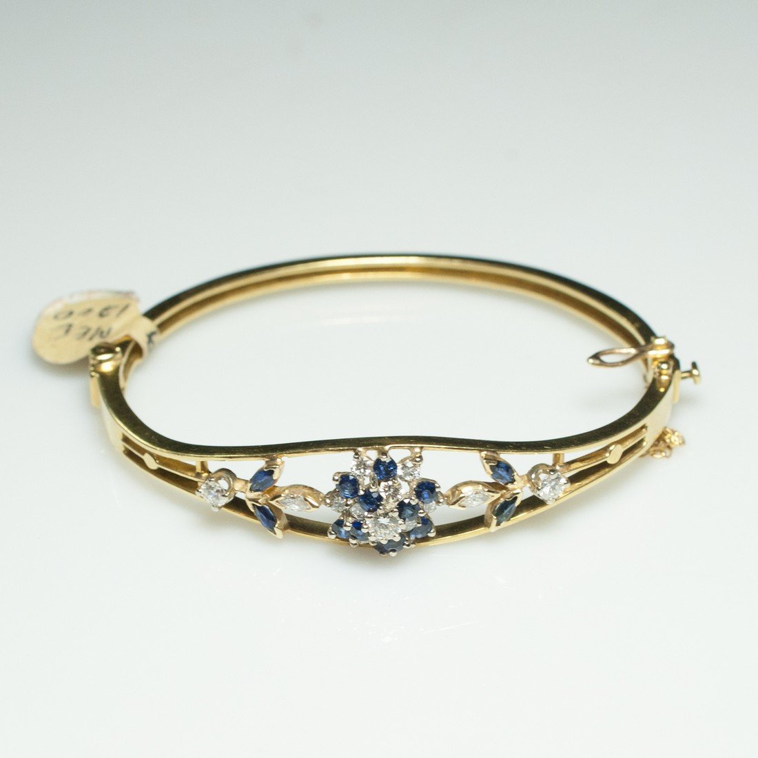Gold & Diamond & Sapphire Bracelet (1 of 4)