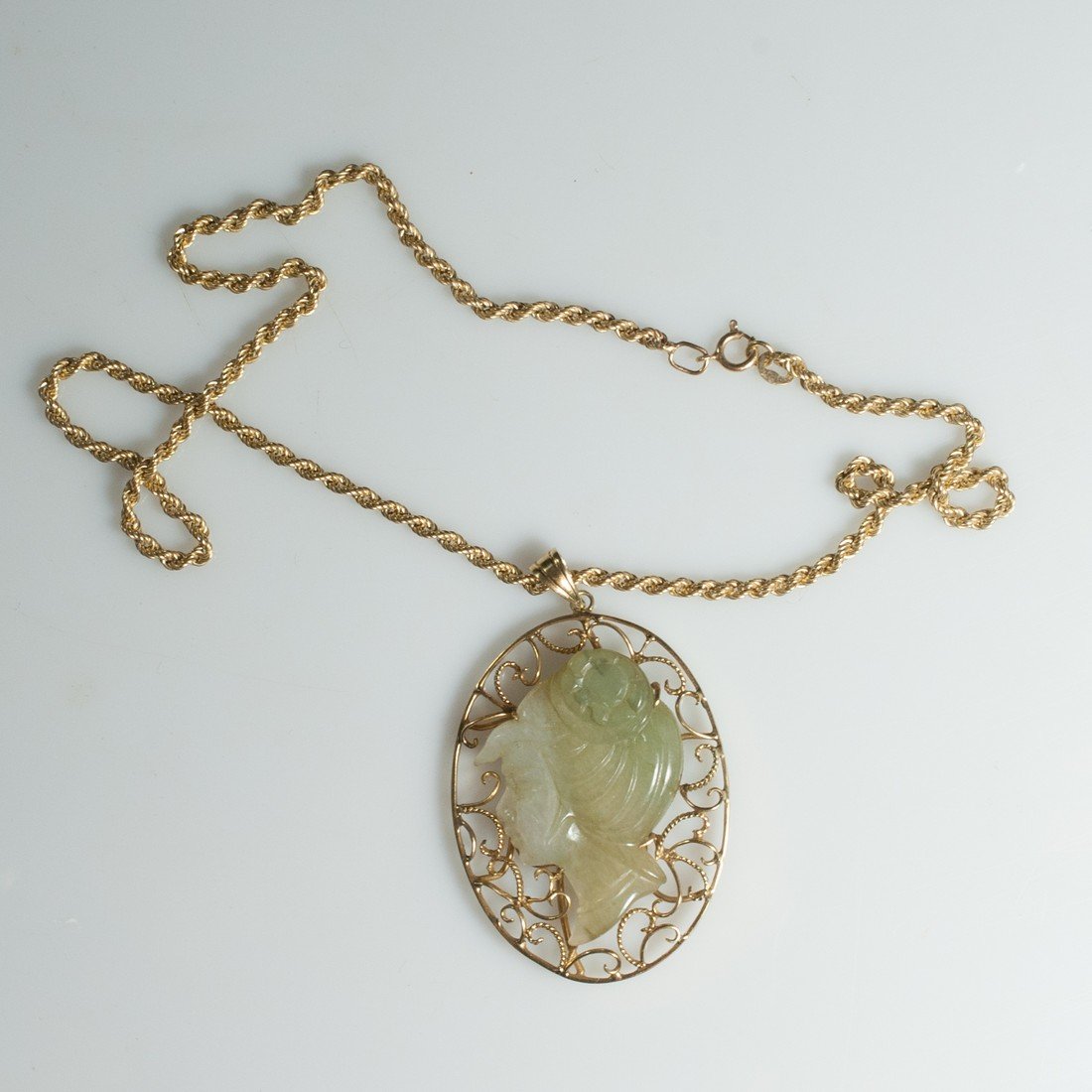 Gold & Jade Necklace (1 of 3)