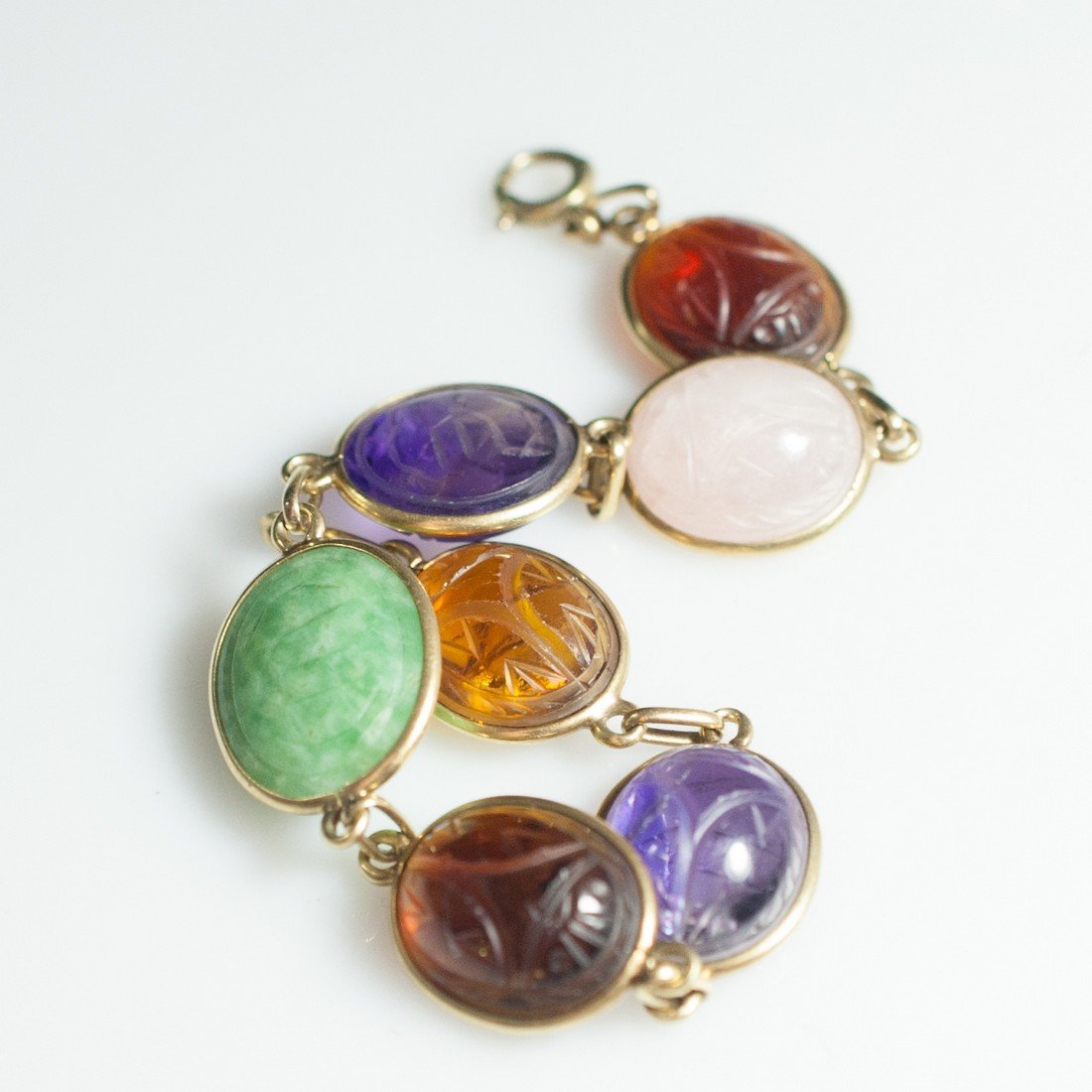 Gold & Semi-Precious Stone Bracelet (1 of 4)