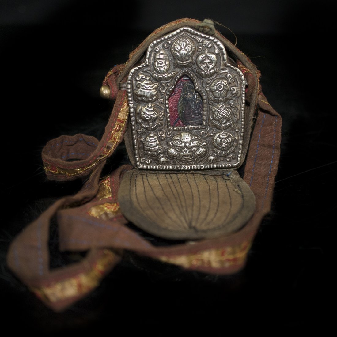 Tibetan Silver & Copper Prayer Box (1 of 4)