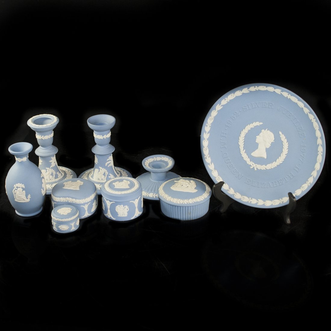 Lot of Wedgwood Pale Blue Jasperware Collection (1 of 7)