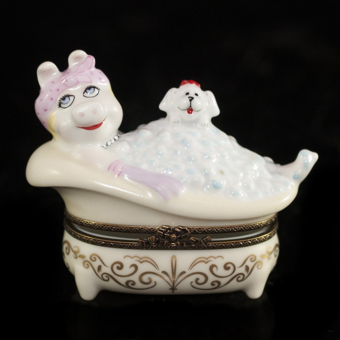 Bernardaud Limoges Miss Piggy Pillbox (1 of 5)