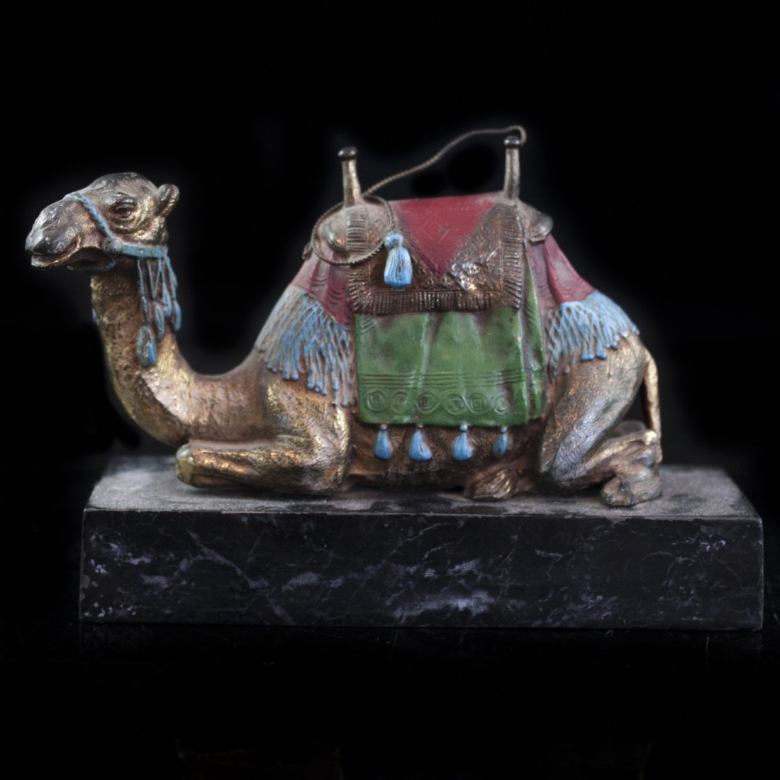 Polychrome Bronze Camel Figurine (1 of 4)
