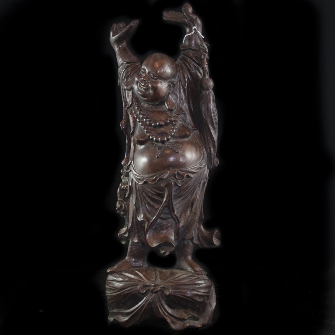 Large Hand Carved Wooden Buddha (1 of 5)