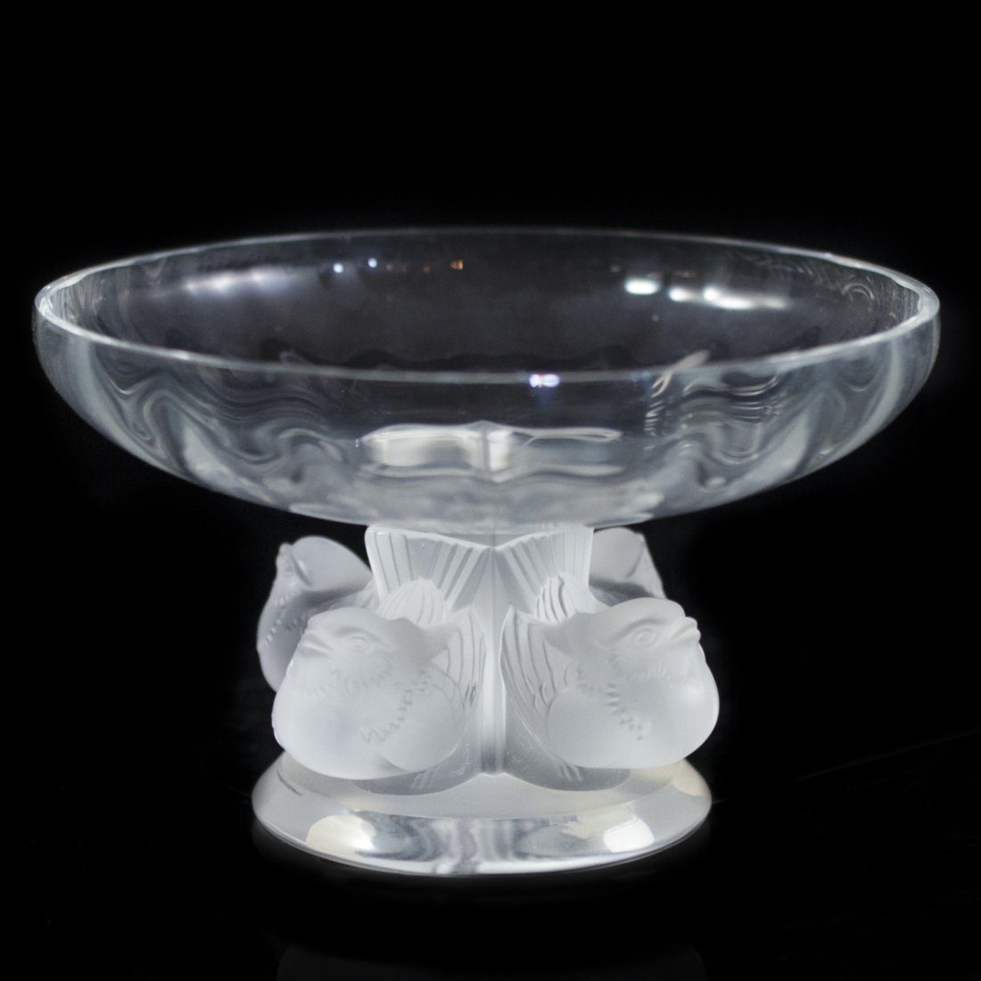 Lalique Frosted Crystal Nogent Compote (1 of 4)
