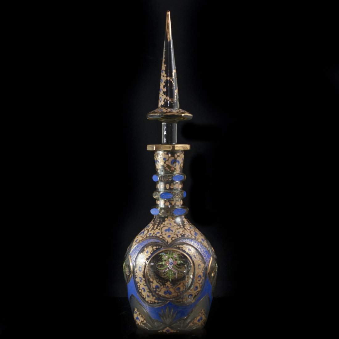 Art Nouveau Enameled Crystal Decanter (1 of 4)