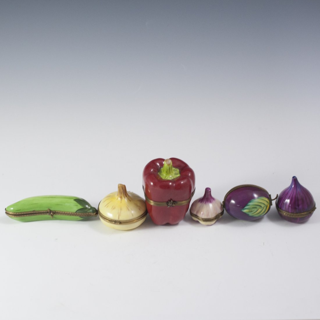 Limoges Porcelain Vegetable Pillboxes (1 of 5)