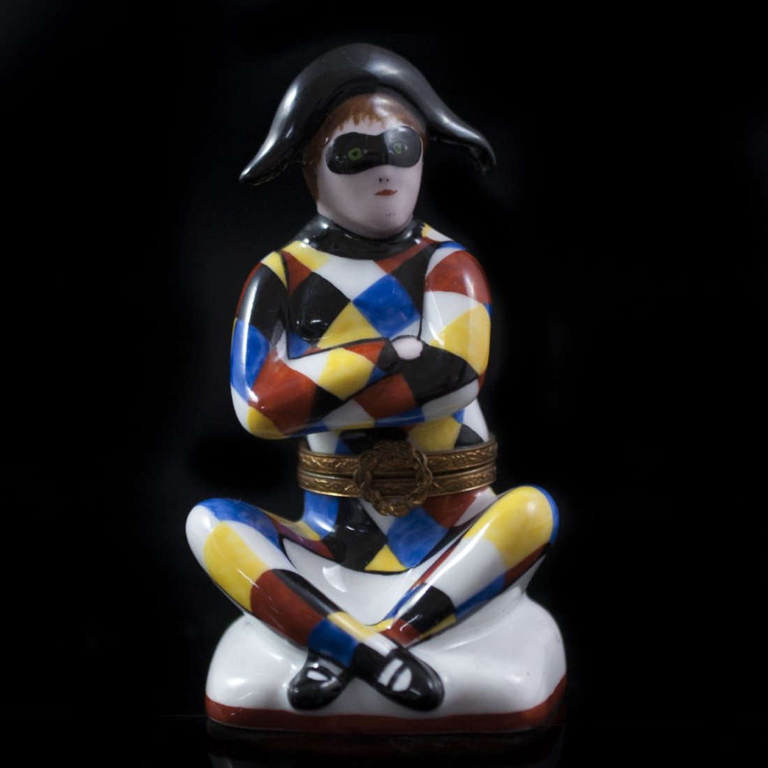 Limoges Porcelain Jester Pillbox (1 of 5)