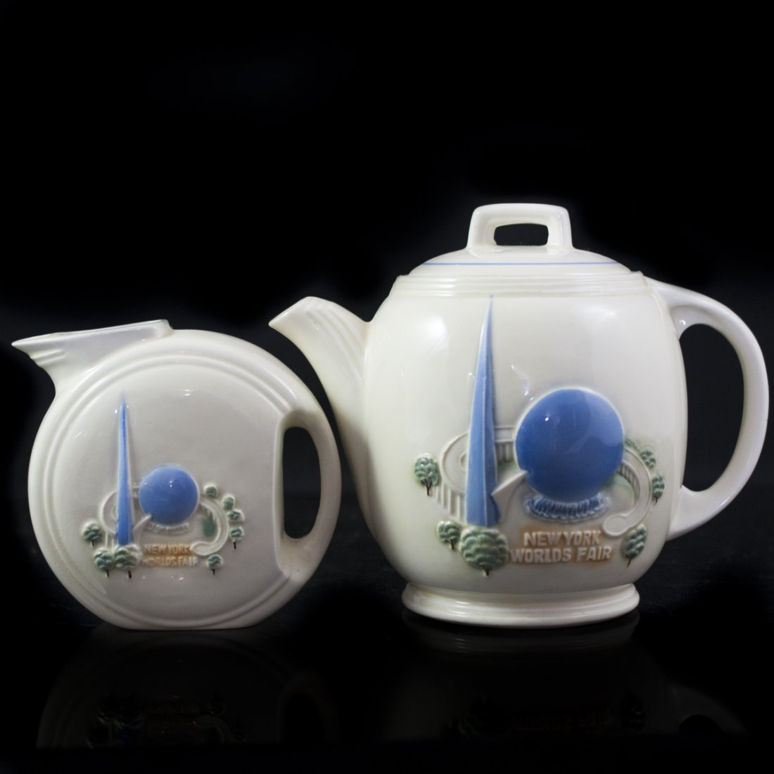 Porcelier Porcelain Teapot & Creamer (1 of 4)