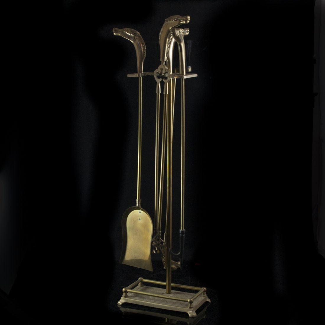 Brass Equestrian Fire Place Accessory Set (1 of 5)