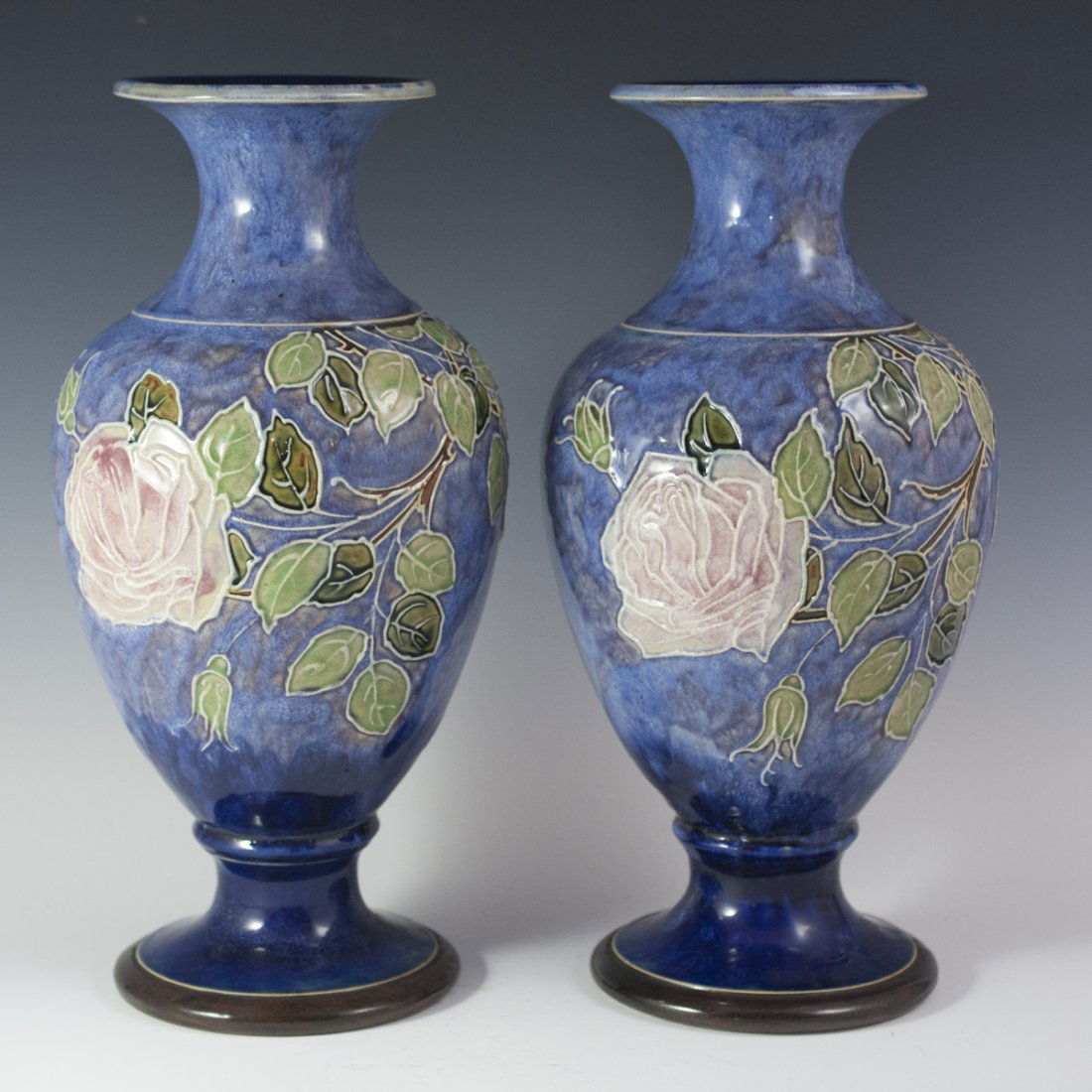 Art Nouveau Royal Doulton Stoneware Vases (1 of 3)