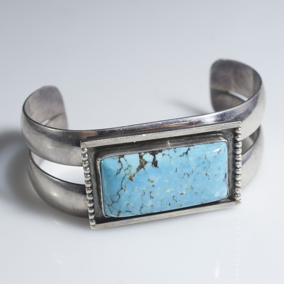 Navajo Style Sterling & Turquoise Cuff (1 of 3)