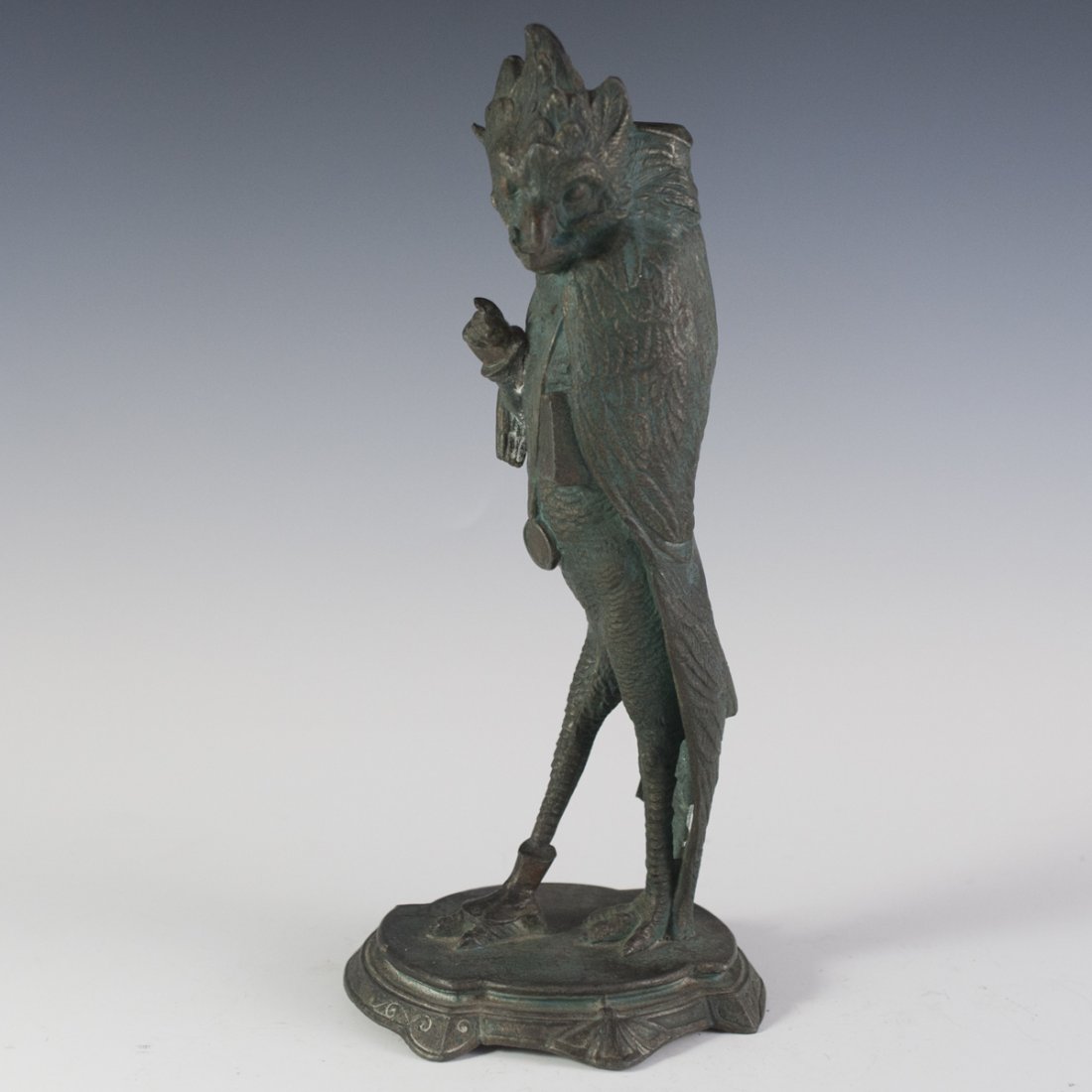 Bronze Anthropomorphic Eagle Candleholder (1 of 5)