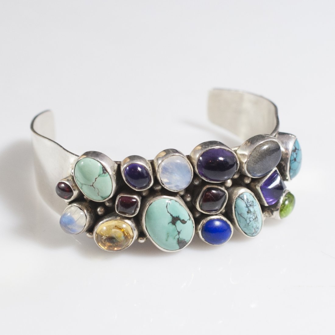 Sterling & Semi Precious Stone Cuff (1 of 3)